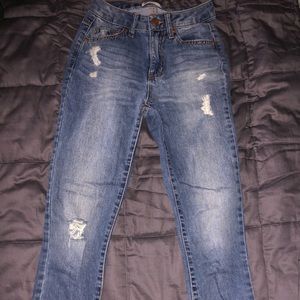RSQ Distressed Blue Mom Jeans